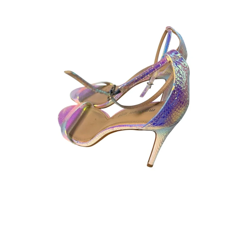 Madden Girl Febie Iridescent Holographic Snakeskin Stiletto Heels Womens 8M - Picture 4 of 6